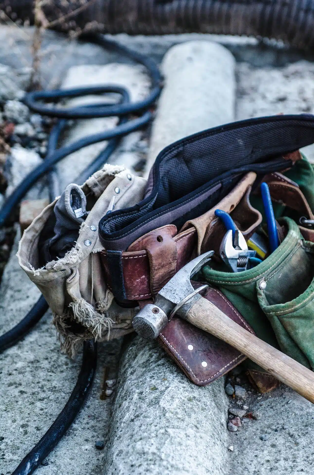 Photo of a tool belt with various tools